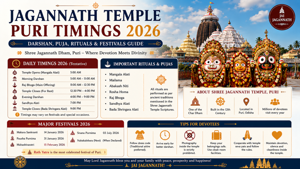 Jagannath Temple Puri Timings